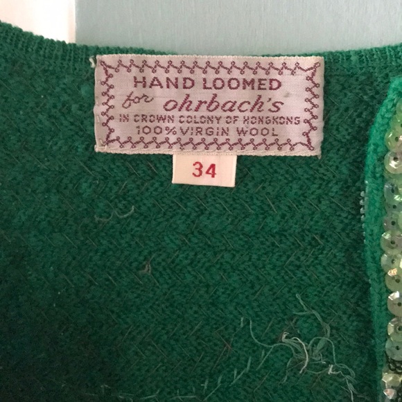 60’s MERMAID beaded/sequined mid century top WOW ! - Picture 4 of 5